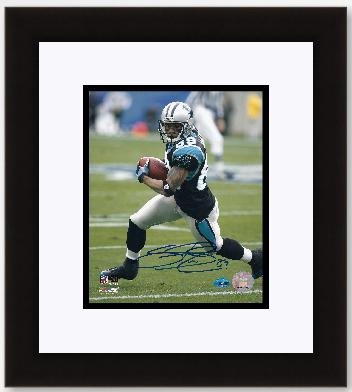 Steve Smith Autographed Carolina Panthers action 8x10 Photo - Steve Smith Authenticity- Custom Framed