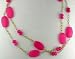 Quartz Necklaces Fashion Necklace Quartz Beads on Gold Plated Chain