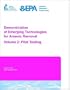 Demonstration of Emerging Technologies for Arsenic Removal - Vol 2: Pilot Testing