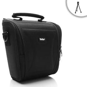 Rugged Hard Shell Camera Case Bag with Mini Tripod for Nikon D600 , D3100 , COOLPIX L810 and Many More Nikon Digital Cameras!