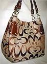 New*Brown Canvas* W/Brown Simulated Leather Trim*Tote