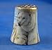Porcelain China Collectable Thimble - Polar Bear Gold Top with Free Gift Box