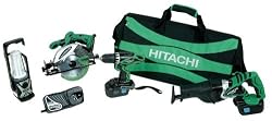 Hitachi KC18DVF 18-Volt Ni-Cad Cordless 4-Tool Combo kit