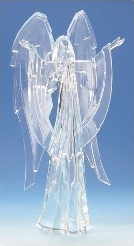 Icy Crystal Open Arms Christmas Angel Figure Decoration
