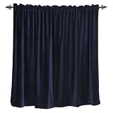 Arlee Velvet 80 by 84-Inch Curtain Pole Top 2-Pack, Midnight by Arlee