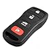 HOTSYSTEM 4 Buttons Key Case Shell for Nissan 350z Altima Maxima Infiniti Ex35 Fx35 Fx45 Qx56 Remote No Chips Inside FCC ID: KBRASTU15