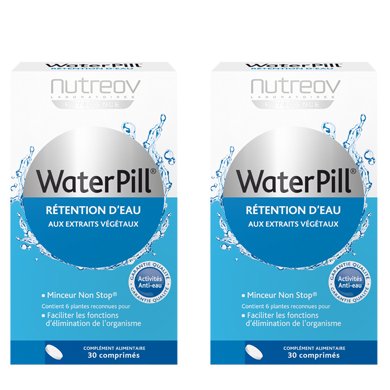 Nutreov Water Pill Rétention d'Eau Lot de 2 x 30 Comprimés 