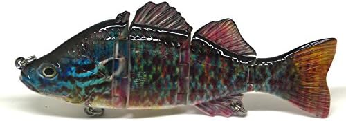 4" & 6" Fishing Swimbait Lure Life-Like Perch Rainbow Crappie Bluegill Striper (F, 6 Inches)