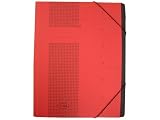 Produkt-Bild: Elba B&uuml;rosysteme 42495RO Ordnungsmappe chic, Karton (RC), 450 g/qm, A4, 7 F&auml;cher, rot
