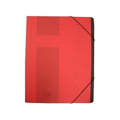 Elba B�rosysteme 42495RO Ordnungsmappe chic, Karton (RC), 450 g/qm, A4, 7 F�cher, rot