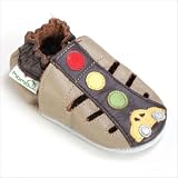 Momo Baby 4B2-391011-BLK Soft Sole Baby Sandal Shoe in Traffic Black Color: Black, Size: 3