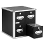 Vaultz VZ01049 4-Drawer Locking CD Storage Cabinet Holds up to 660 CDs (Black with Chrome Accents)