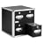 Vaultz VZ01049 4-Drawer Locking CD Storage Cabinet Holds up to 660 CDs (Black with Chrome Accents)