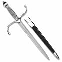 Silver Rapier Gauche Dagger For Spiral Wrap Rapiers