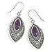 Amethyst Faceted Marquise Sterling Silver Earrings title=