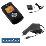Black Durable Flexible Soft Silicone Skin Case + Car Charger + Home Charger For Verizon LG Chocolate 3 VX-8560 Cell Phone