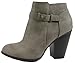 Soda Women's House Buckle Accent Stacked Chunky Heel Ankle Bootie
