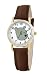 Disney Women's D093S007 Winnie The Pooh Brown Leather Strap Watch