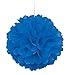 Royal Blue Hanging Tissue Paper Pompoms - 16