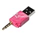 Best Wishes iPod shuffle 2 Mini USB Data Charger Adapter Pink Christmas Gift