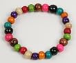 Colorful Wooden Bead Stretch Bracelet