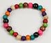 Colorful Wooden Bead Stretch Bracelet