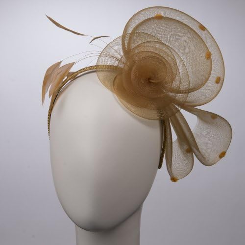 Fascinators Cocktail Hat - 5610H (Gold)