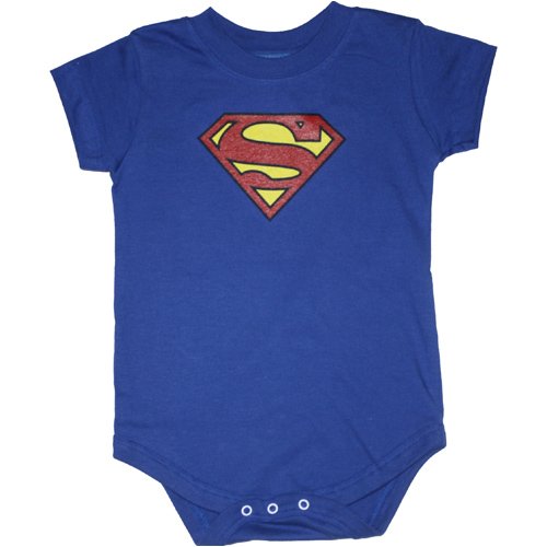 CLASSIC SUPERMAN LOGO INFANT S/S SNAPSUIT