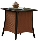 Bella End Table, 24Hx20W, RAFFIA
