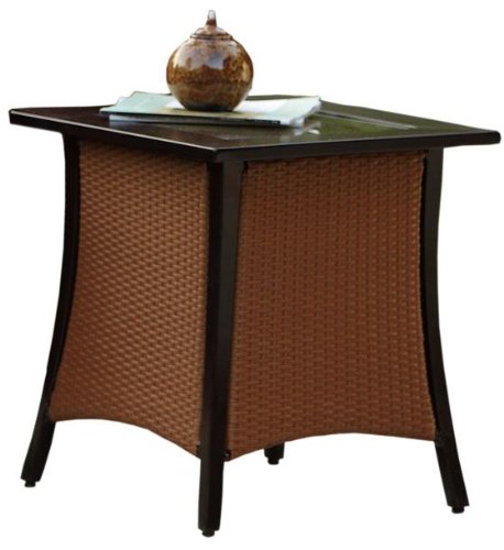 Bella End Table, 24Hx20W, RAFFIA