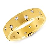 14K Yellow Gold Men's Diamond Path Band Ring