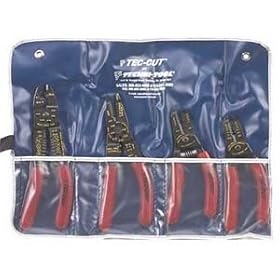 Techni-Tool Wire Stripper and Crimper Set, Ergo Handle, 4 Pc by 