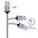 Mribo 2pcs 6FT 8Pin Lightning Cable Nylon Braided Charing Cable Extra Long USB Cord for iphone 6s, 6s plus, 6plus, 6,5s 5c 5,iPad Mini, Air,iPad5,iPod on iOS9.(gray+silver).