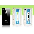 Iprotect ORIGINAL RETRO STYLE HIGHCLASS KASSETTEN / KASSETTE SILIKON CASE WHITE / WEISS F�R DAS IPHONE 4