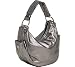 DX Touch DX4989MET-PEWTER 12 x 10 Metallic Italian Sheep Skin Hobo Bag - Pewter
