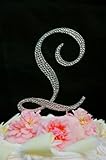 Swarovski Crystal Monogram Wedding Cake Topper Large Letter L