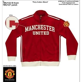 FC Football CLub Soccer Manchester United Track Jacket in Red