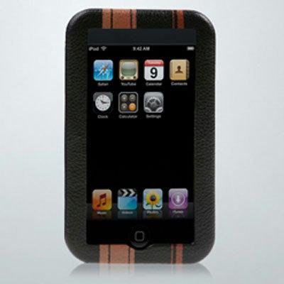 XtremeMac Verona Sleeve Case for iPod touch 1G (Brown with Tan Stripes)