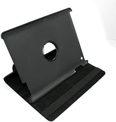 iPad 2 3 4 Case, iPad Case ,PEAEA 360 Degree Rotating Stand Case Cover with Auto Sleep / Wake Fnction for Apple iPad 2/3/4 black+ Premium Toughened Glass Screen Protector