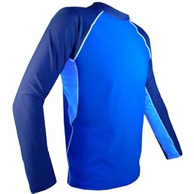 Mens' Rashguard - long Sleeve Ocean ; UPF 50+