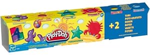 Play Doh - Loisir Créatif - Pâte à Modeler -  4 + 2 Couleurs Vives