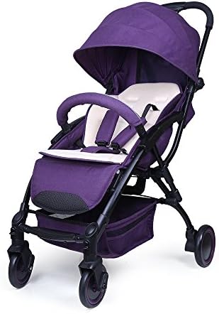 DarlingWorld Bair Convenient Baby Stroller,D198,4 Wheels (grape purple)