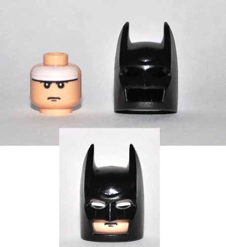 Lego BATMAN Minifig Head & Mask Cowl - NEW