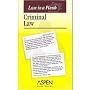 Criminal Law (Law in a Flash Cards)