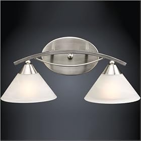 ELK Lighting 7631-2 Elysburg 2 Light Bath Vanity Light in Satin Nickel with Marbleized... by ELK Lighting