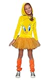 Looney Tunes Tweety Bird Girls Hooded Costume, Child's Medium