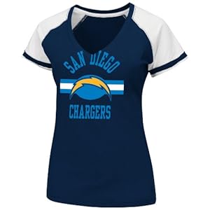 NFL San Diego Chargers V-Neck Tee, Large