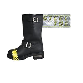 Motorcycle Steel Toe Engineer Boot - Size : 10 1/2