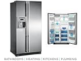 Baumatic Side by Side Fridge Freezer Stainless Steel TITAN2