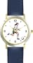 Woman or Girl Soccer Player Soccer or Fussball Theme - WATCHBUDDY� DELUXE TWO-TONE THEME WATCH - Arabic Numbers - Blue Leather Strap-Children's Size-Small ( Boy's Size & Girl's Size )